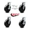 Service Caster 10 Inch Heavy Duty Phenolic Wheel Swivel Caster Swivel Locks 2 Brakes, 2PK SCC-KP92S1030-PHR-BSL-2-SLB-2 - alternate 1